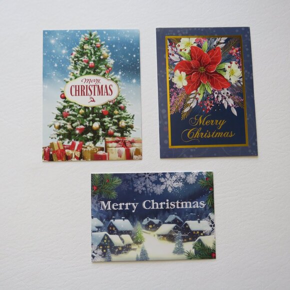 Happy Holidays Merry Christmas Assorted Greeting Cards With Envelopes Set 30 - Picture 3 of 6